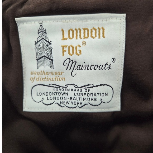 London Fog Tan Double Breasted Lined Trench Coat Belted Weatherwear Size 42 Long - Picture 3 of 9